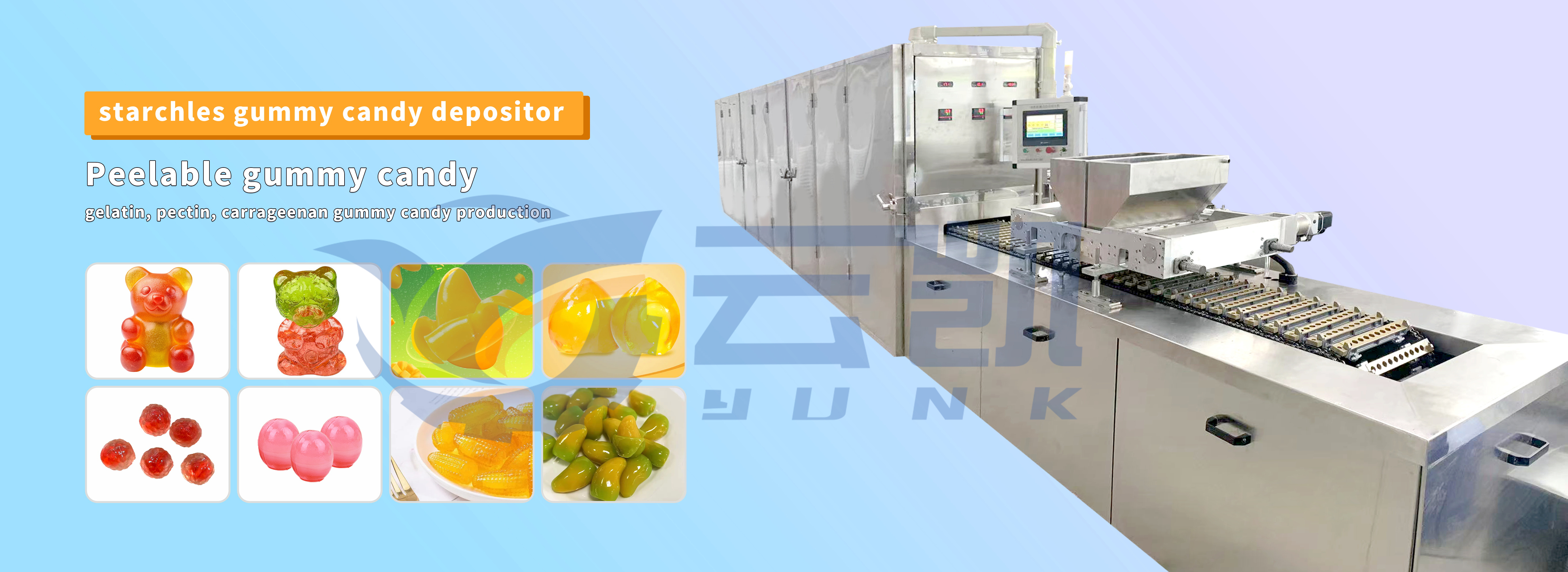 línea de gomitas sin almidón