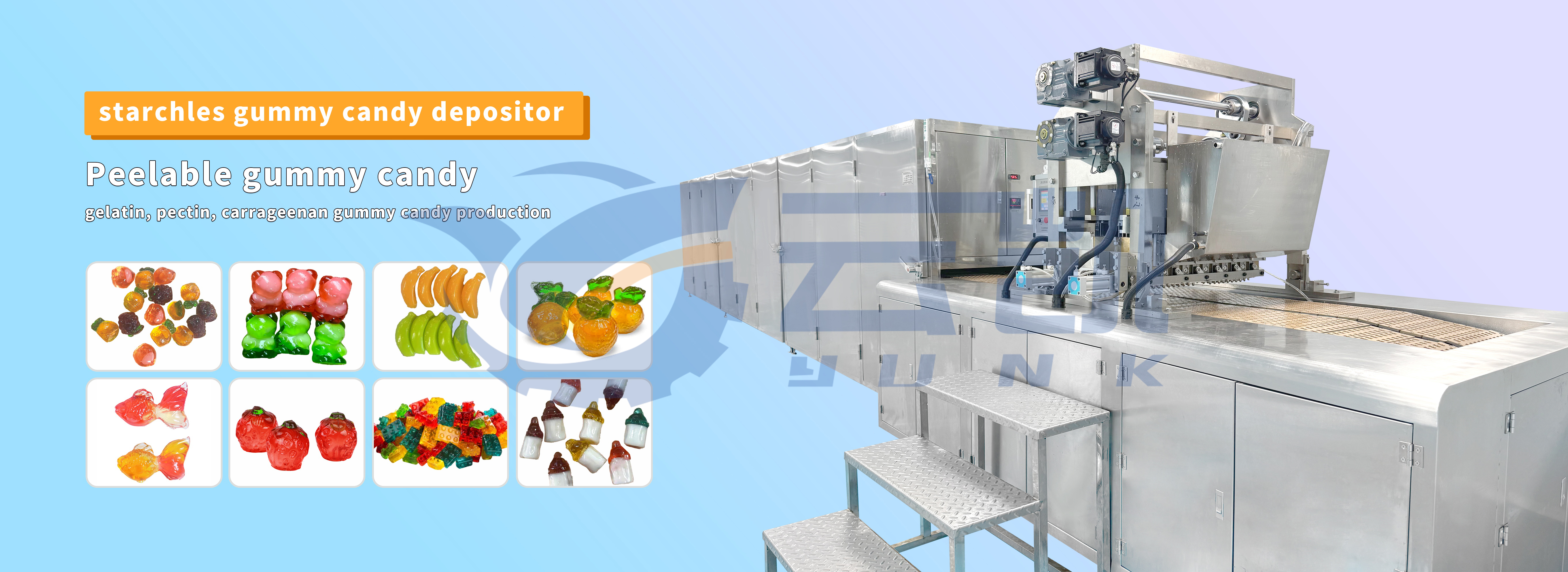 línea depositante de gomitas